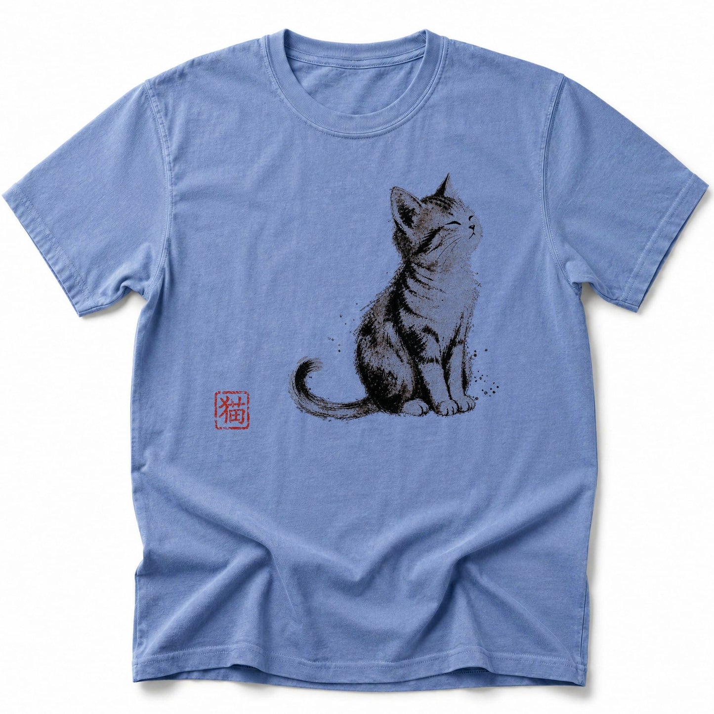 Zen Cat T-Shirt Blue Jean / S 12818242901755636374 T-Shirt